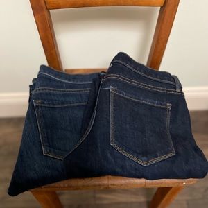 (2) BANANA REPUBLIC “girlfriend” jeans - size 26.